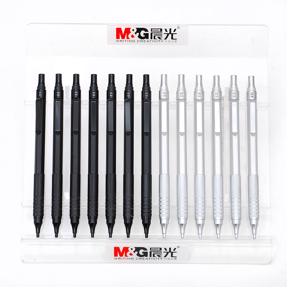 晨光自动铅笔全金属狂潮AMP37201黑0.5